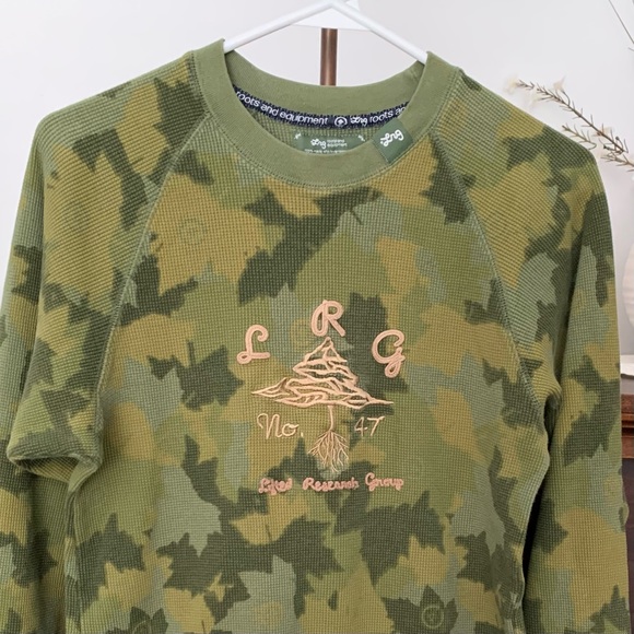 Vintage LRG Lifted Research Group O.G. Army Thermal Embroidered Shirt, Size XL - Picture 2 of 10